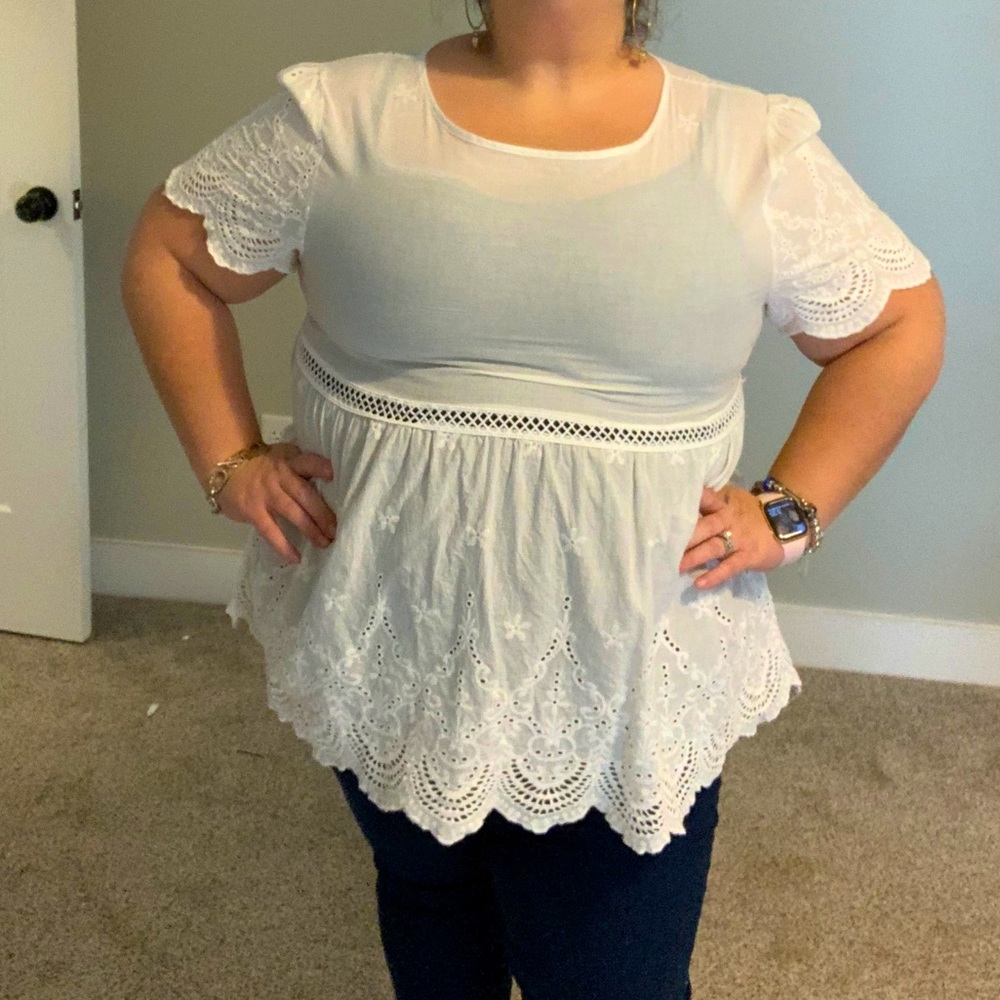 White lace top